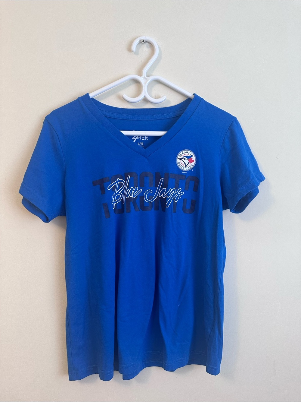 Toronto Blue Jays G-III 4Her Women’s V-Neck T-Shirt Blue L
